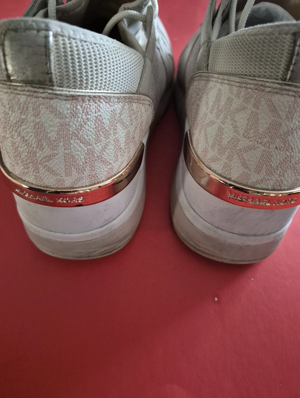 MICHAEL Michael Kors Women's Pink and White Athletic Sneakers